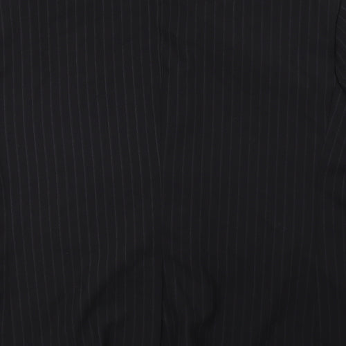 Centaur Mens Black Striped Rayon Jacket Suit Jacket Size 54