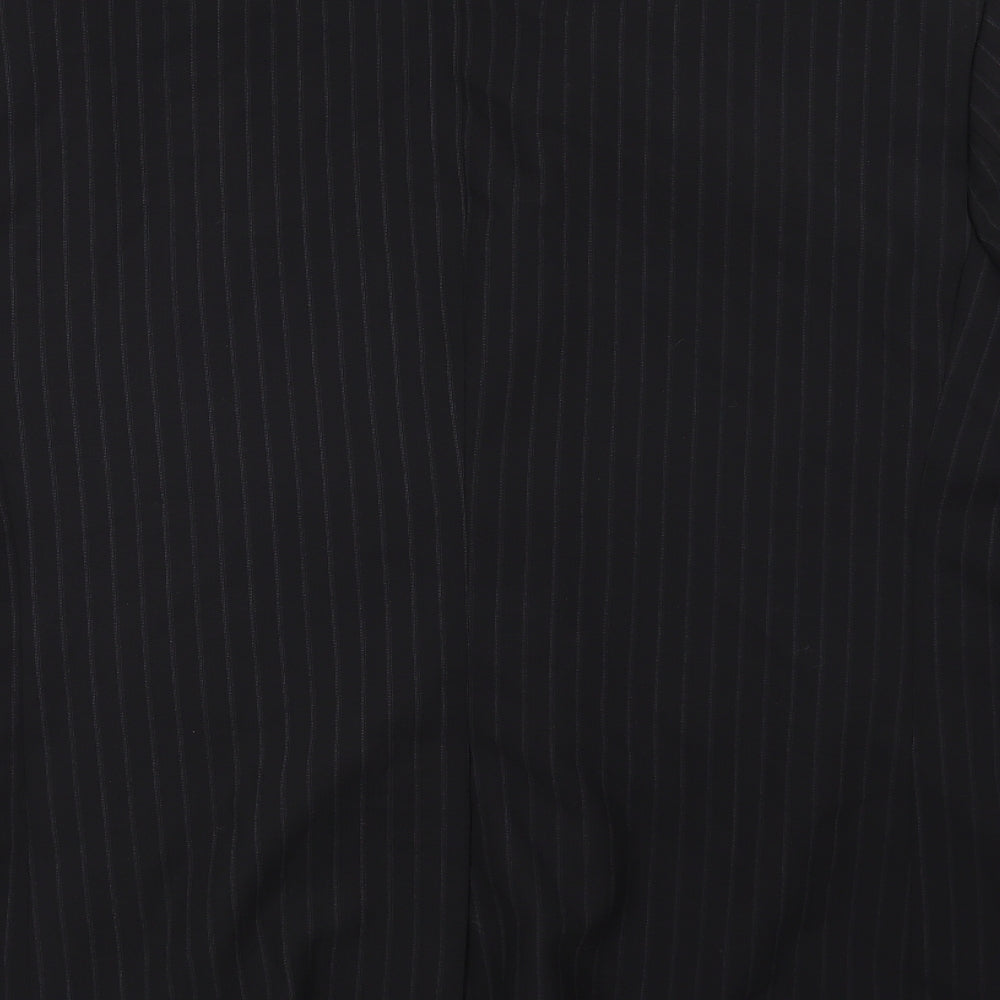 Centaur Mens Black Striped Rayon Jacket Suit Jacket Size 54