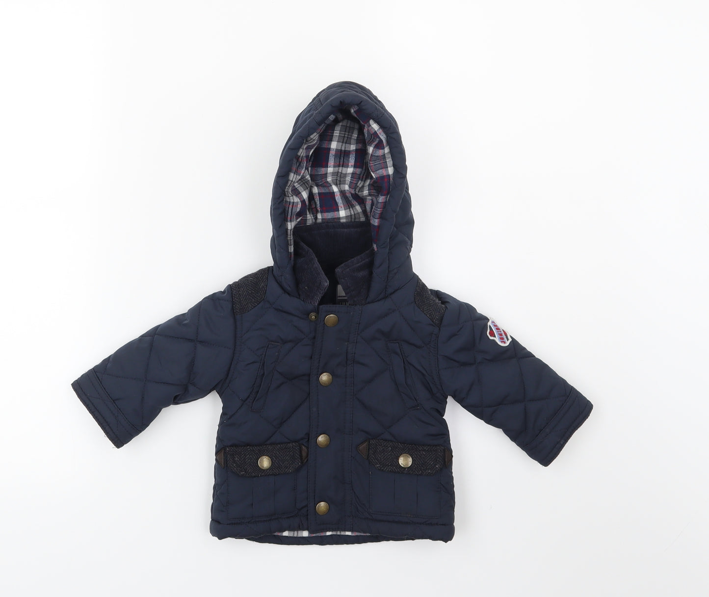 Jasper Conran Boys Blue Argyle/Diamond  Jacket  Size 36 Months