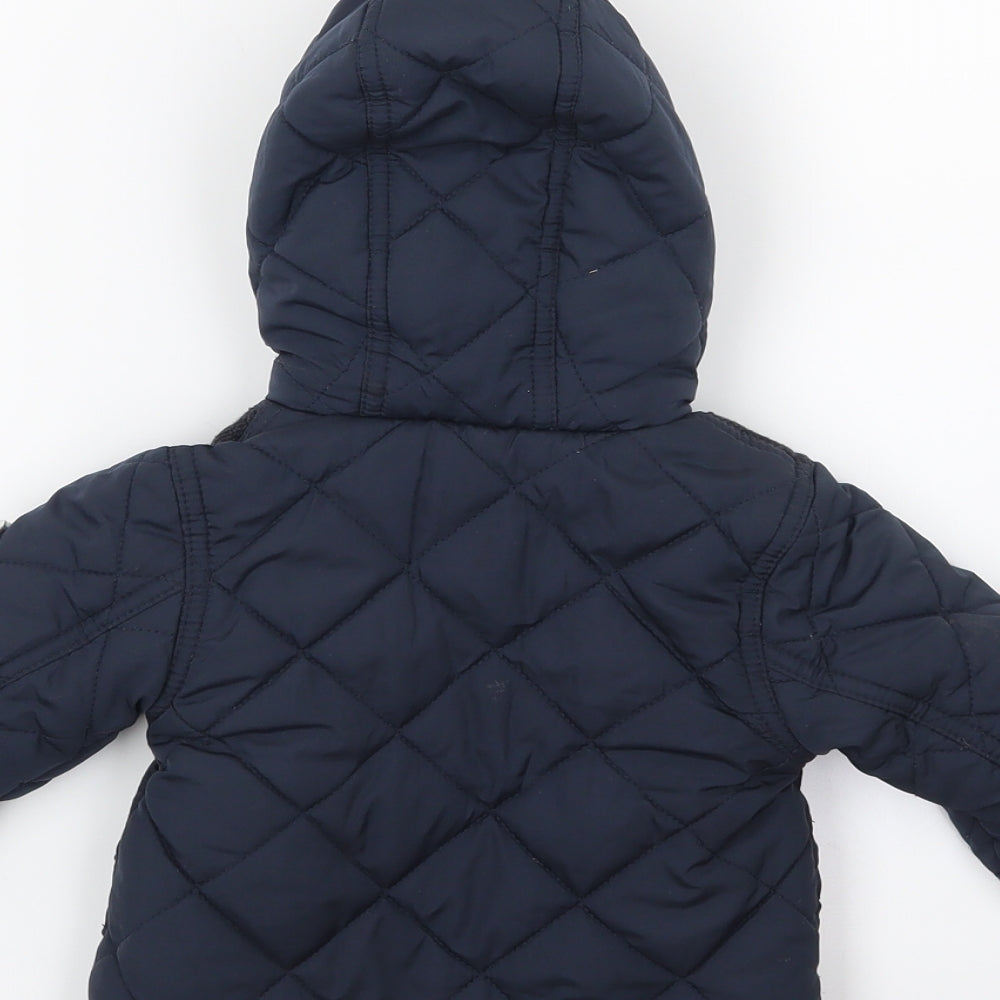 Jasper Conran Boys Blue Argyle/Diamond  Jacket  Size 36 Months