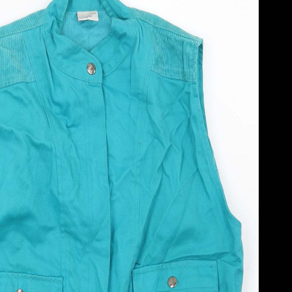 ECCO Womens Blue  Denim Gilet Jacket Size 10