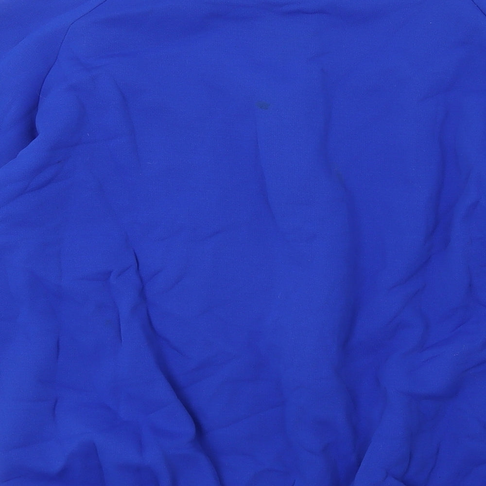 Disco Sports Mens Blue Striped  Bomber Jacket Jacket Size XL