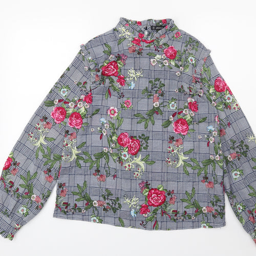 Jeuvre Womens Multicoloured Floral  Basic Blouse Size S