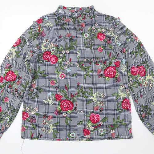 Jeuvre Womens Multicoloured Floral  Basic Blouse Size S