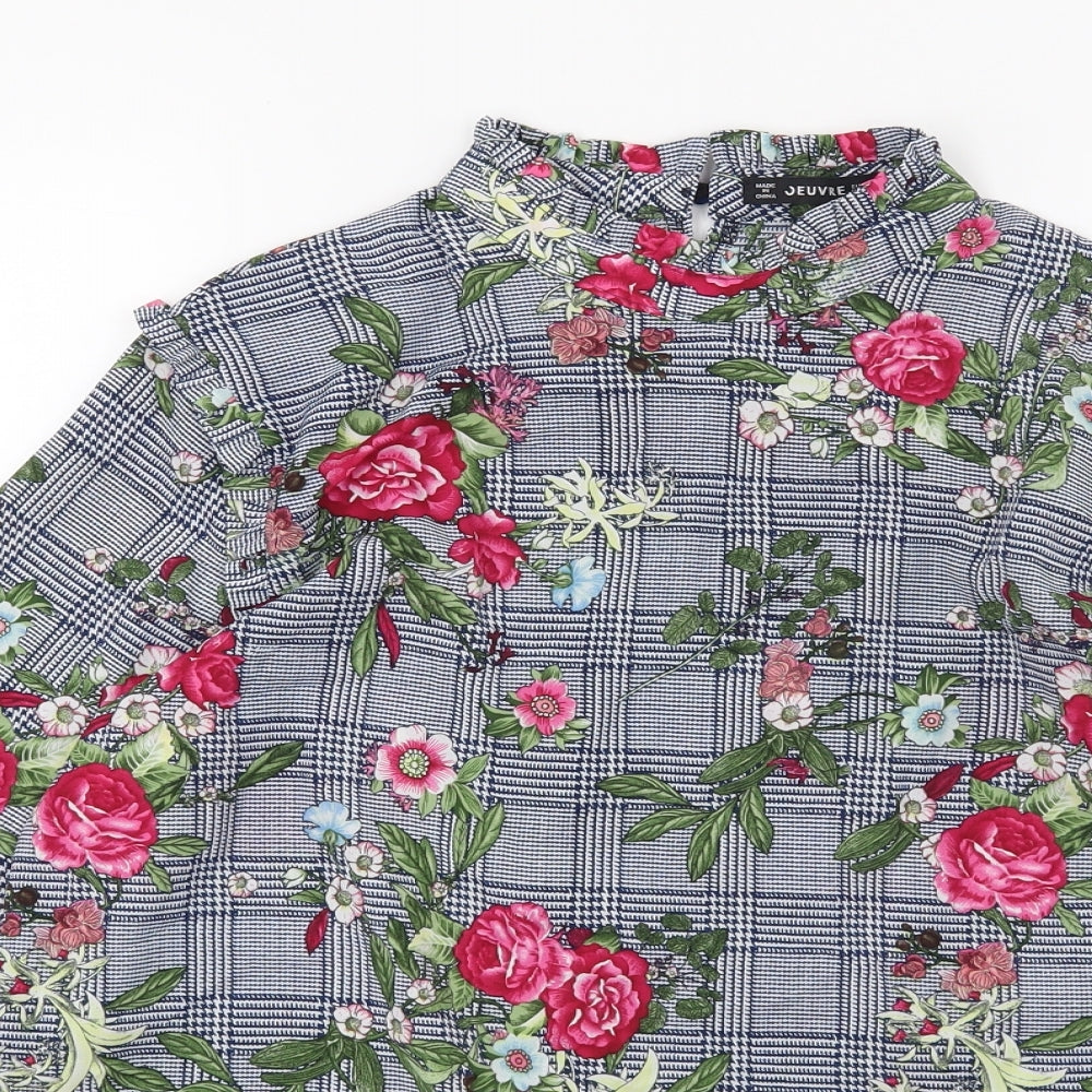 Jeuvre Womens Multicoloured Floral  Basic Blouse Size S
