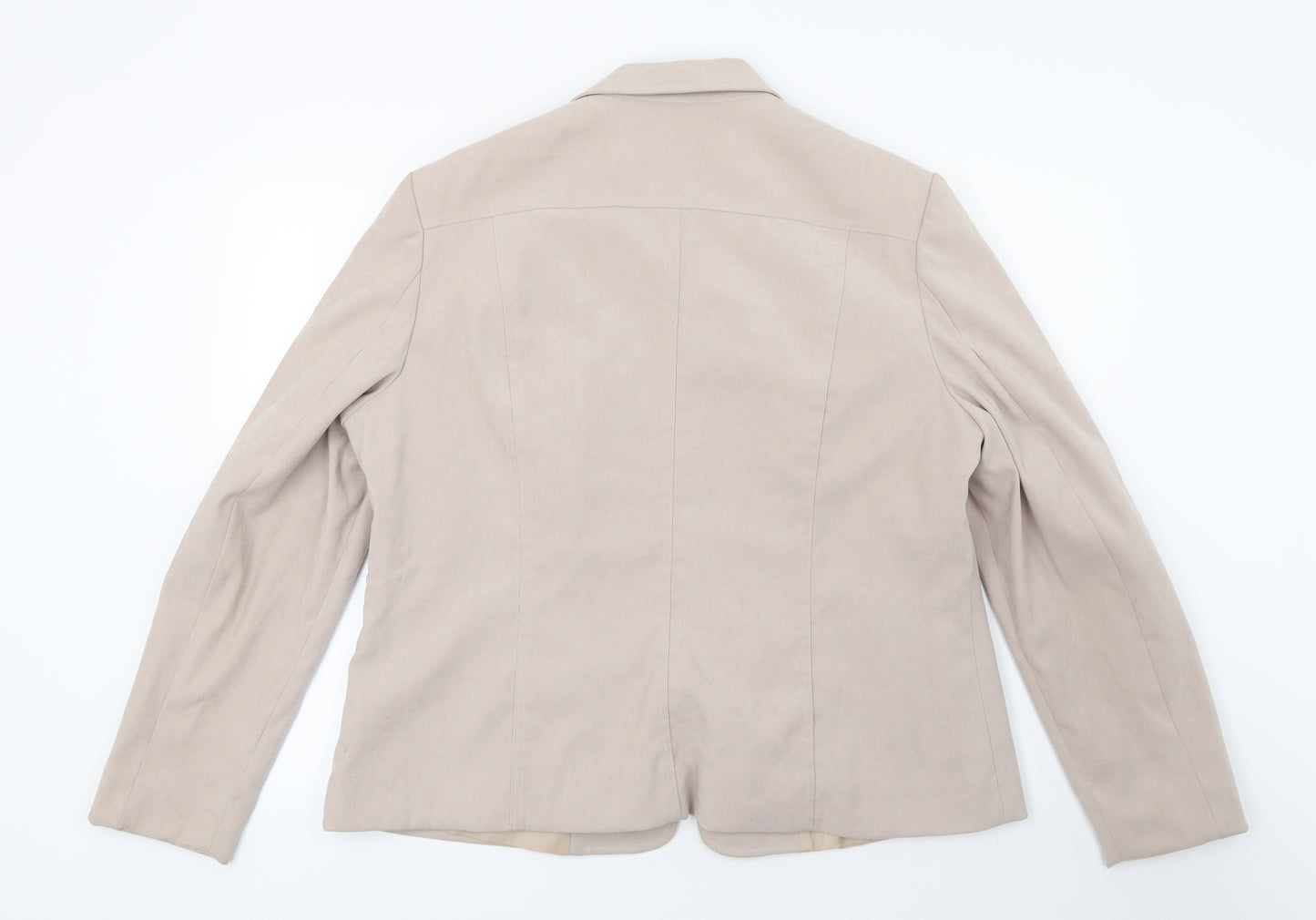 Bonmarché Womens Beige  Velour Jacket  Size 20