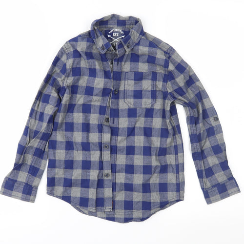 F&F Boys Black Check  Basic Button-Up Size 6-7 Years
