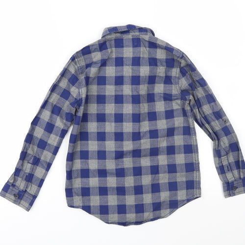 F&F Boys Black Check  Basic Button-Up Size 6-7 Years