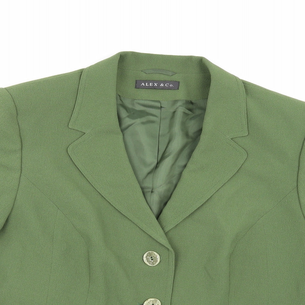 Alex & Co Womens Green   Jacket  Size 18