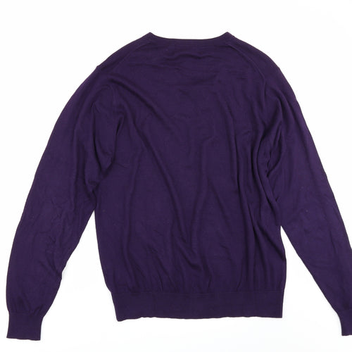 Marks and Spencer Mens Purple   Pullover Jumper