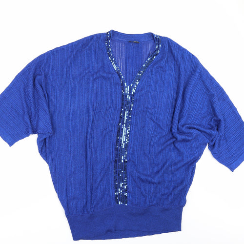 Planet Womens Blue   Pullover Jumper Size M