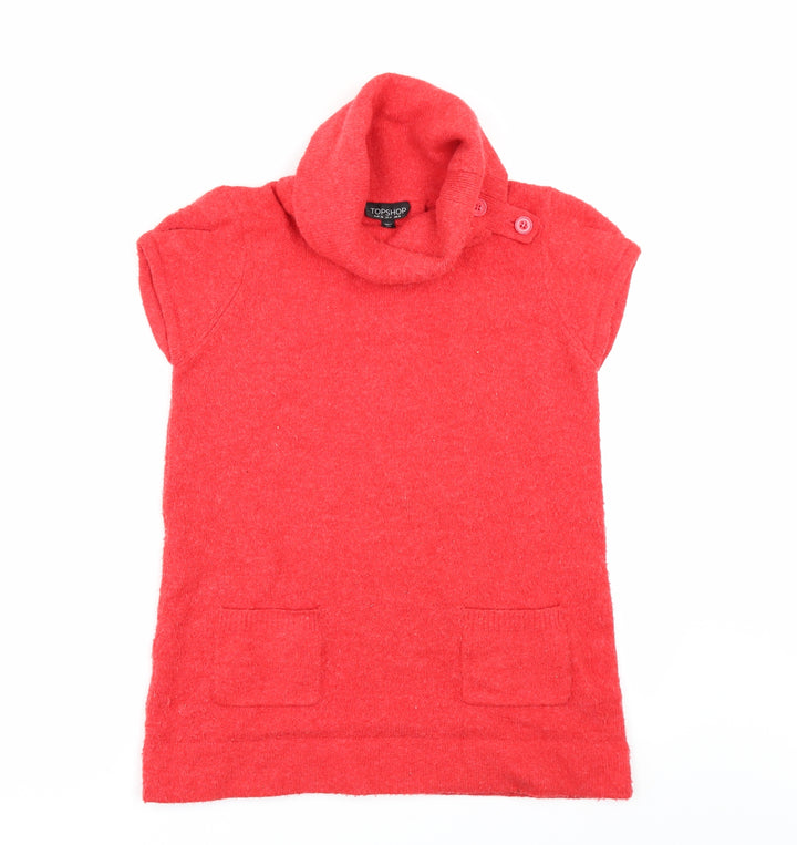Topshop Womens Red Pullover Jumper Size 8