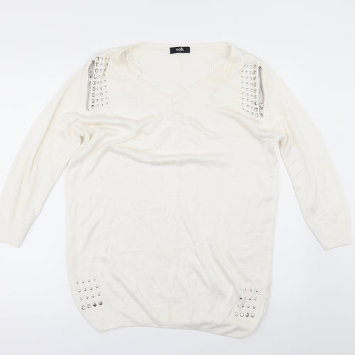Wallis Womens Ivory   Pullover Jumper Size S