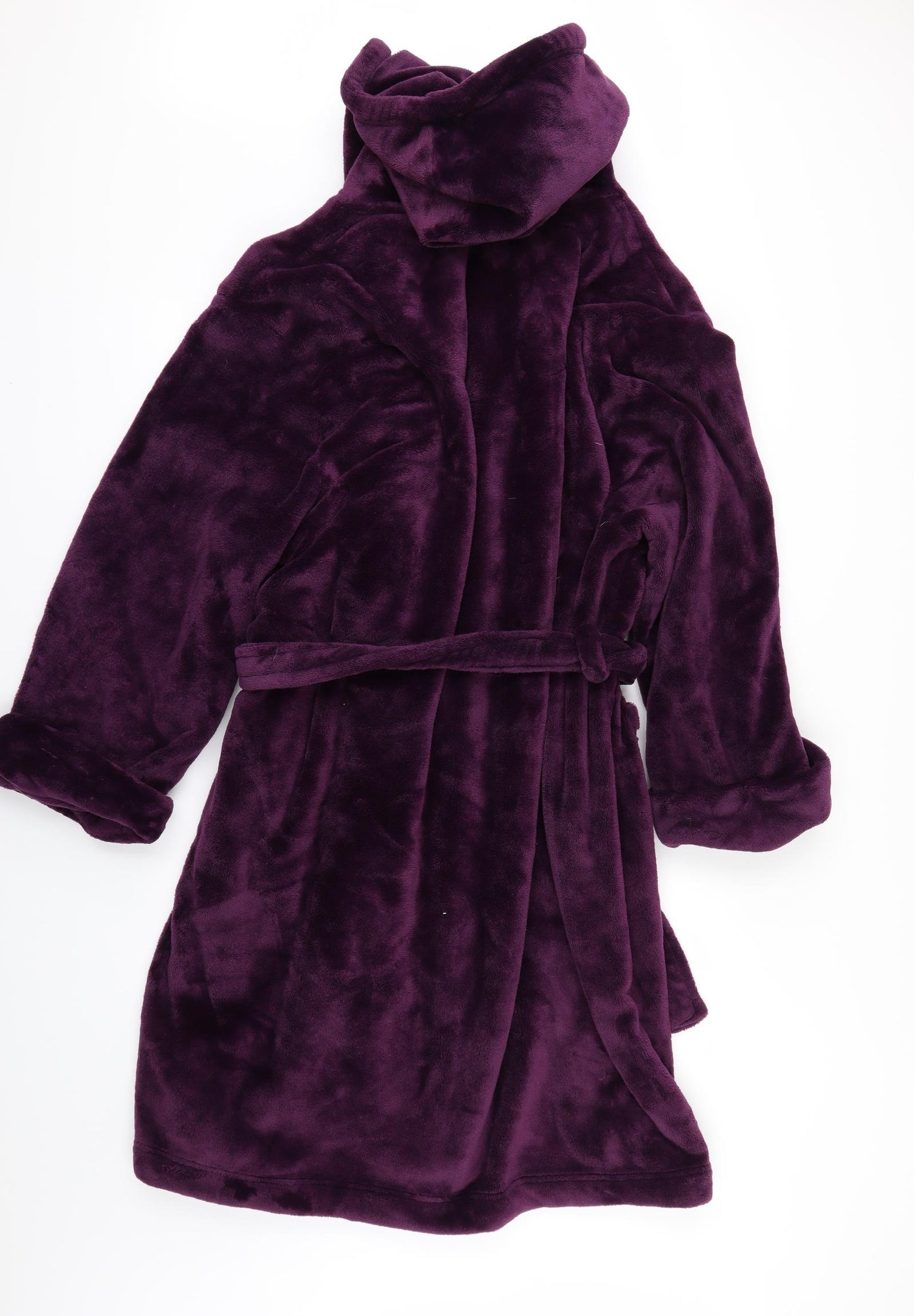 Debenhams Womens Purple Solid Fleece Top Robe Size 20