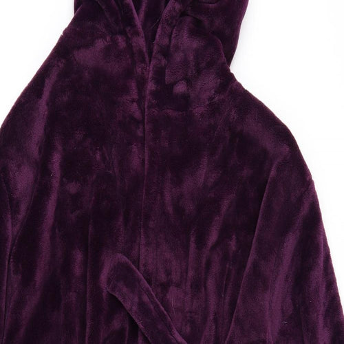 Debenhams Womens Purple Solid Fleece Top Robe Size 20