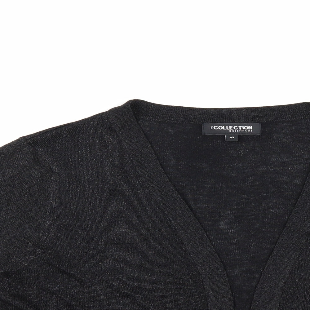Debenhams Womens Black   Shrug Jumper Size 14