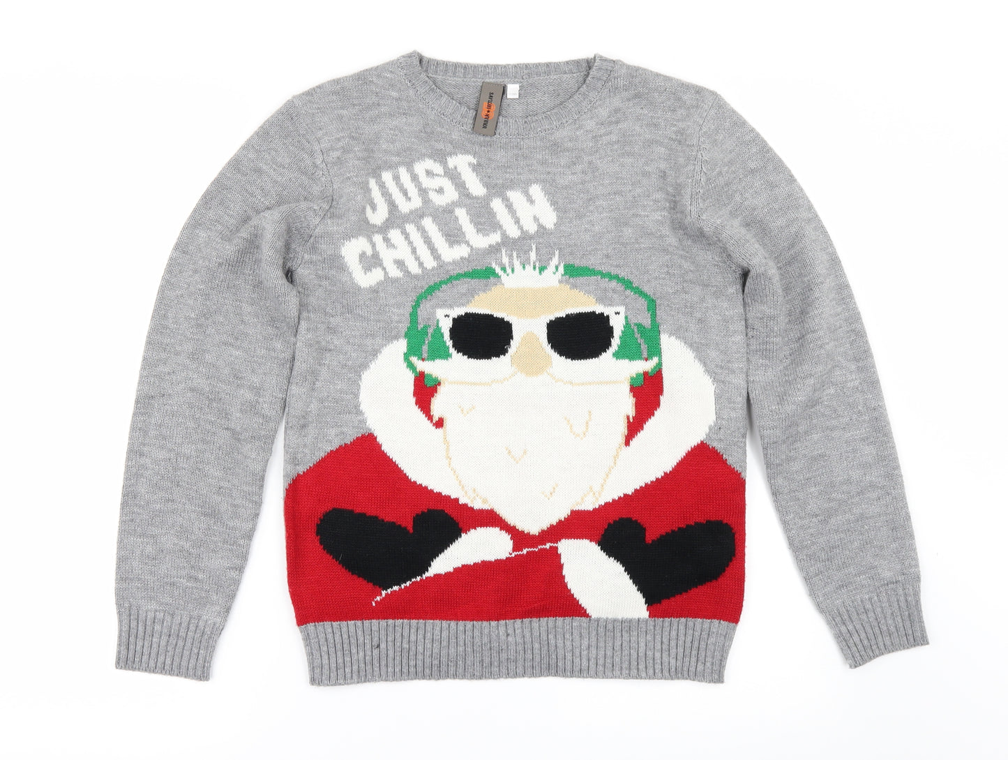 Urban Outlaws Boys Grey   Pullover Jumper Size 10-11 Years  - CHRISTMAS