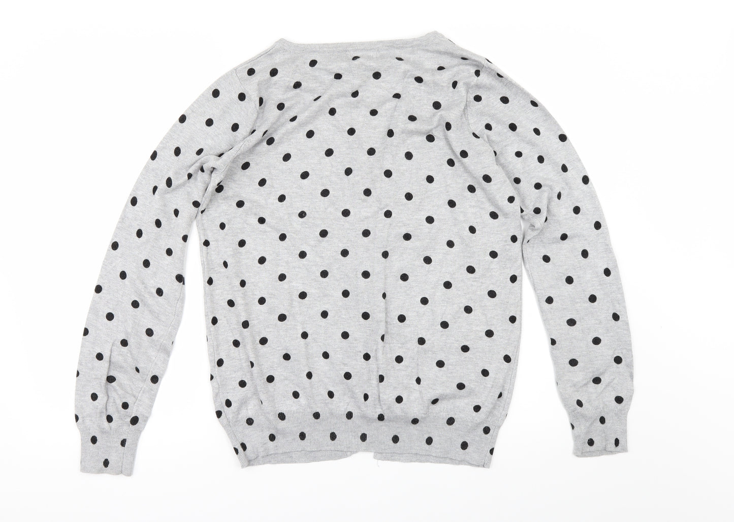 F&F Womens Grey Polka Dot  Cardigan Jumper Size 14