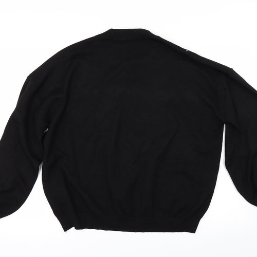 QED London Womens Black   Pullover Jumper Size L  - RHINESTONE