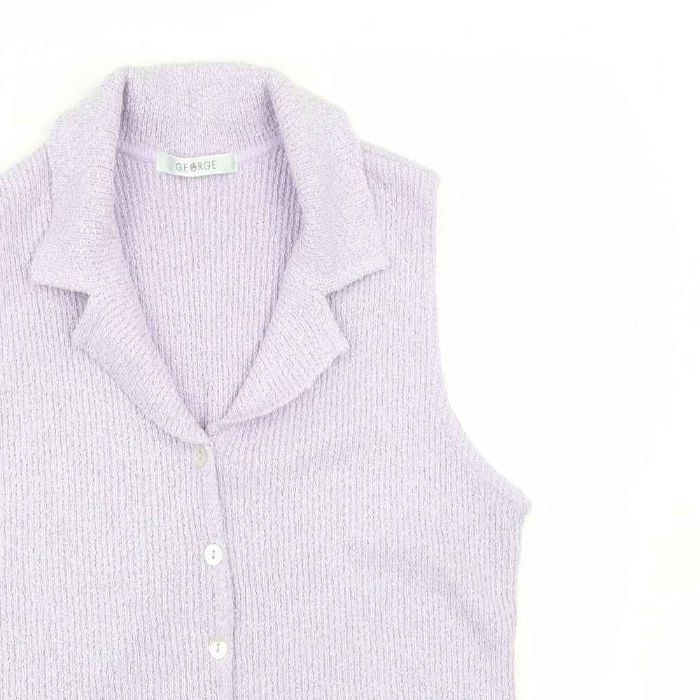 George Womens Purple   Cardigan Jumper Size 14