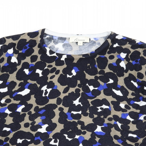 Linea Womens Multicoloured Animal Print  Pullover Jumper Size 12