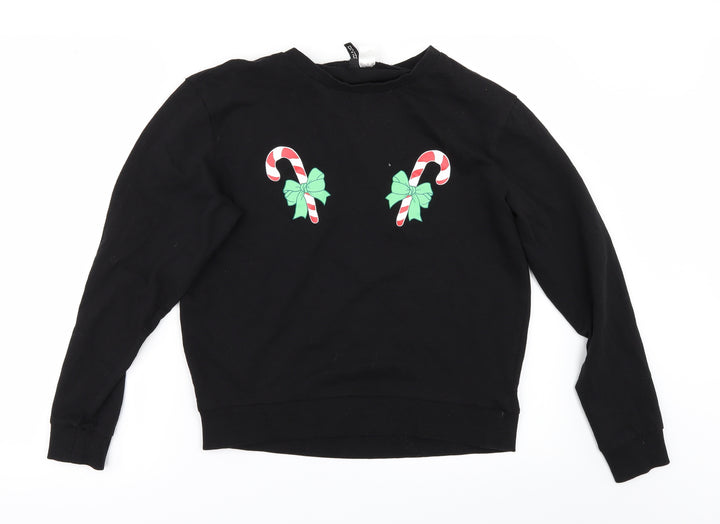 Divided by H&M Womens Black Pullover Sweatshirt Size S