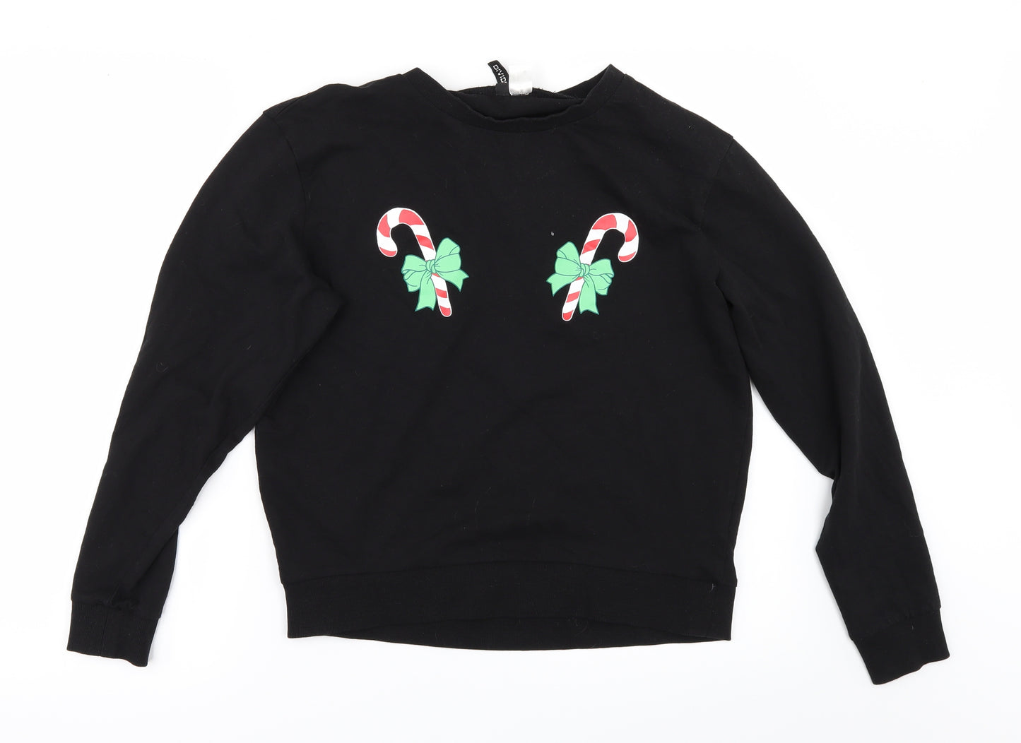 Divided by H&M Womens Black   Pullover Sweatshirt Size S