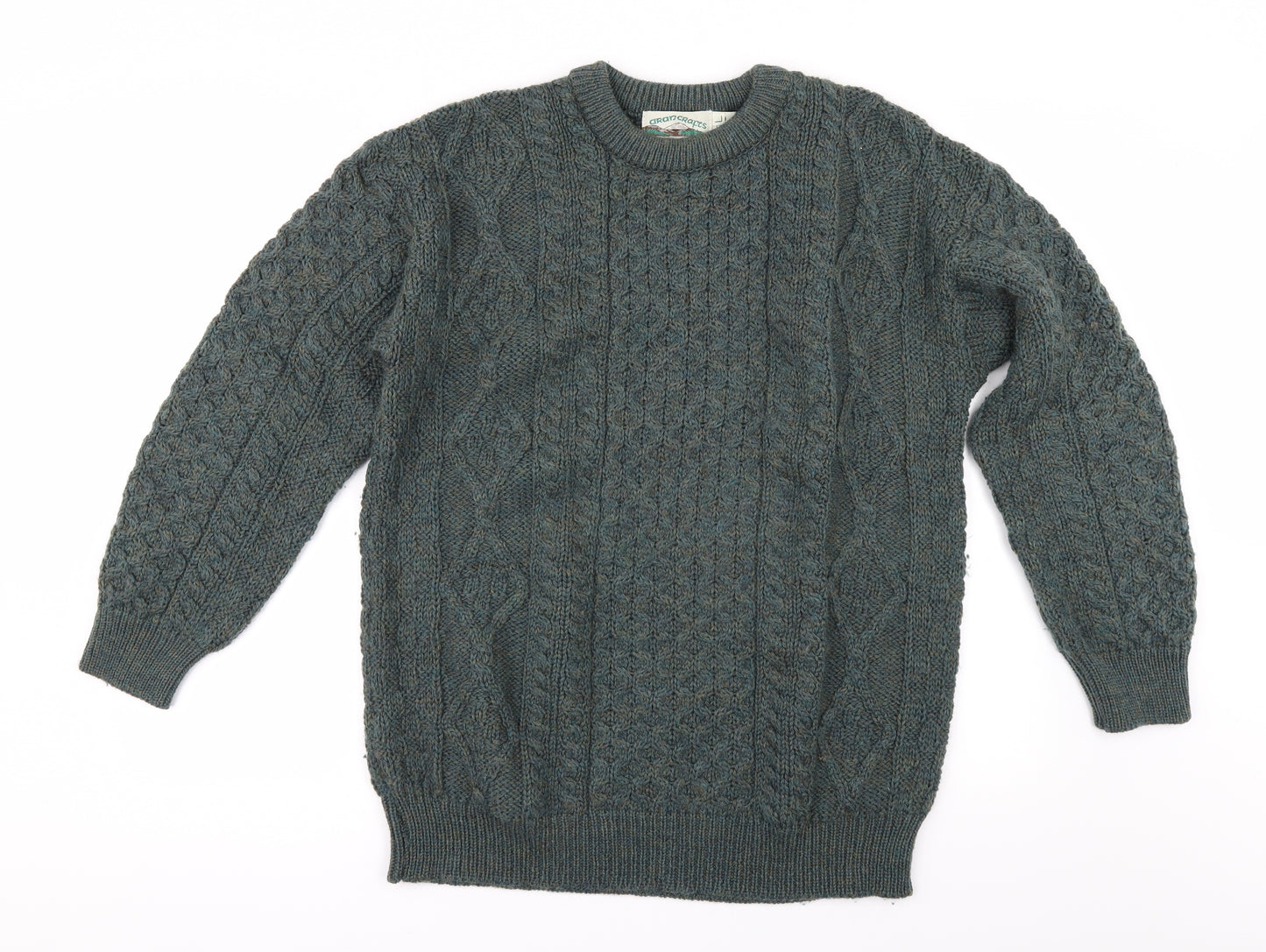 Aran Crafts Mens Green   Pullover Jumper Size L