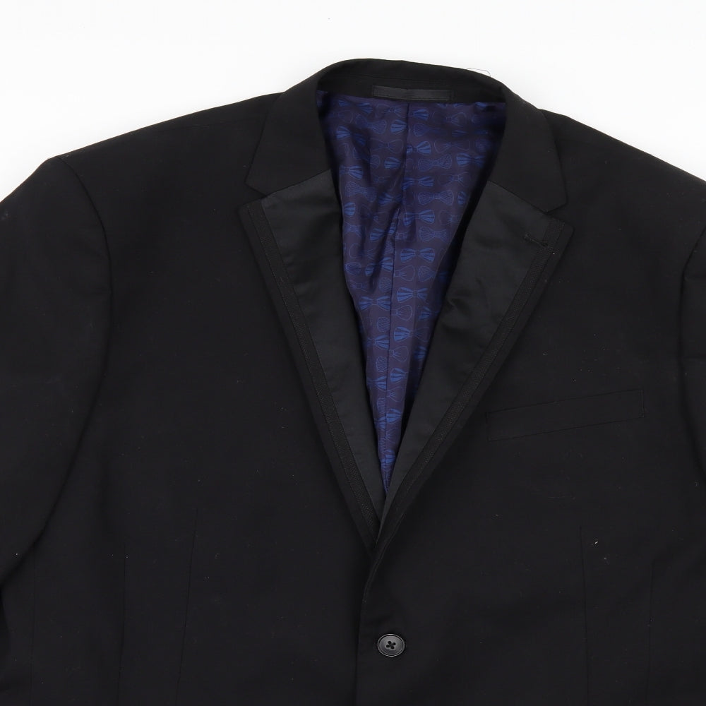 GREEWOODS Mens Black   Jacket Suit Jacket Size 50