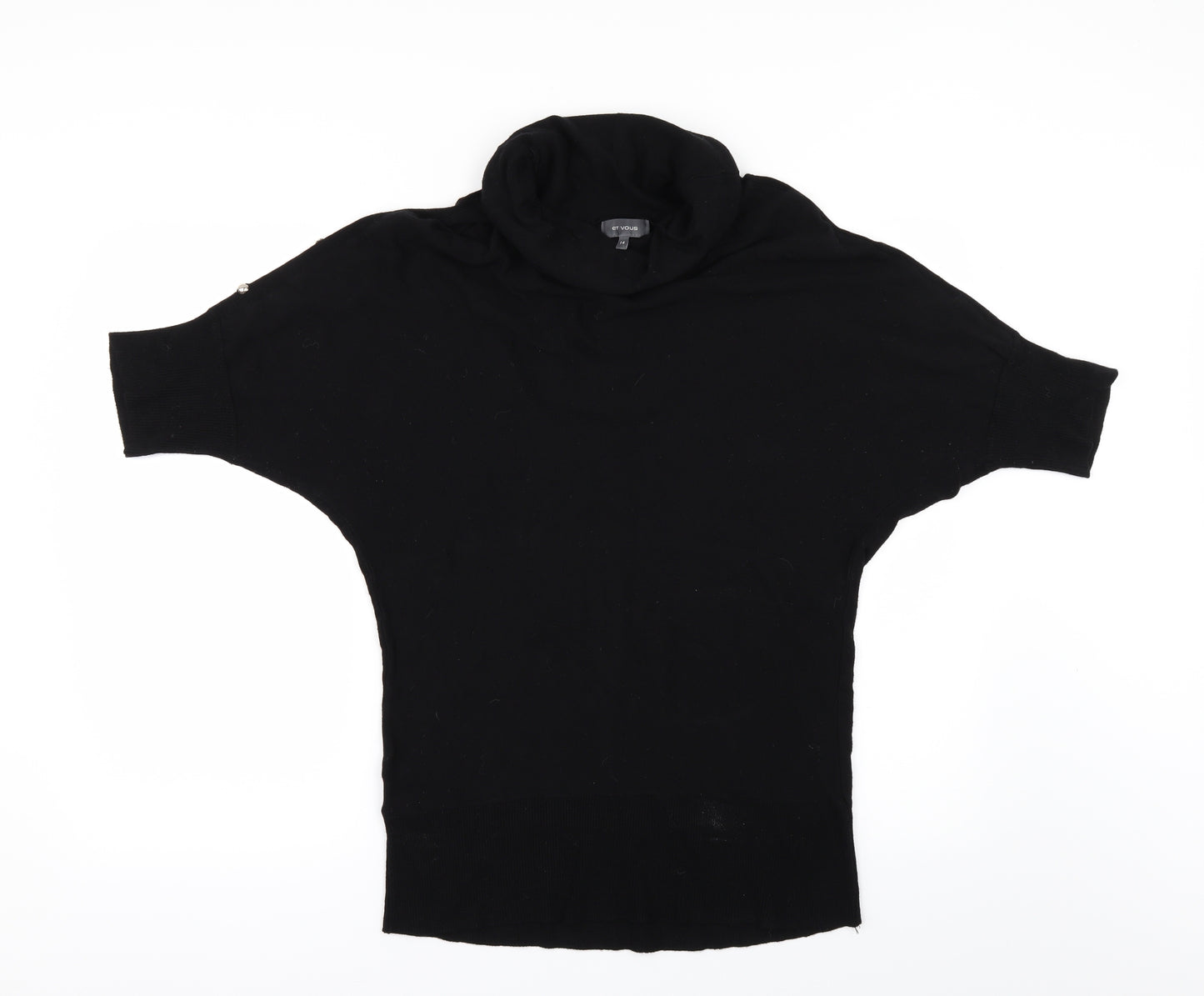 et vous Womens Black   Pullover Jumper Size 14