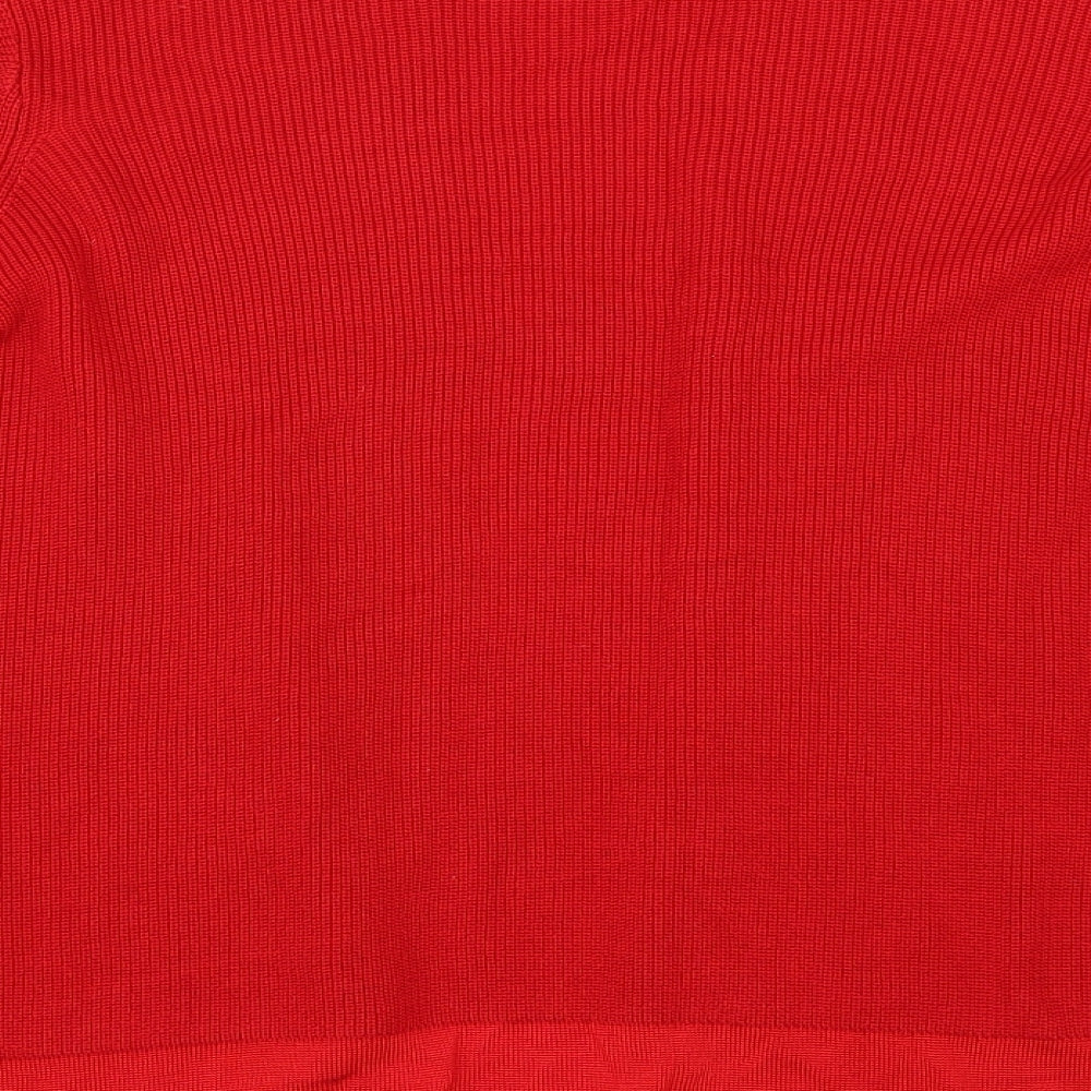 Marks and Spencer Womens Red   Cardigan Jumper Size 22