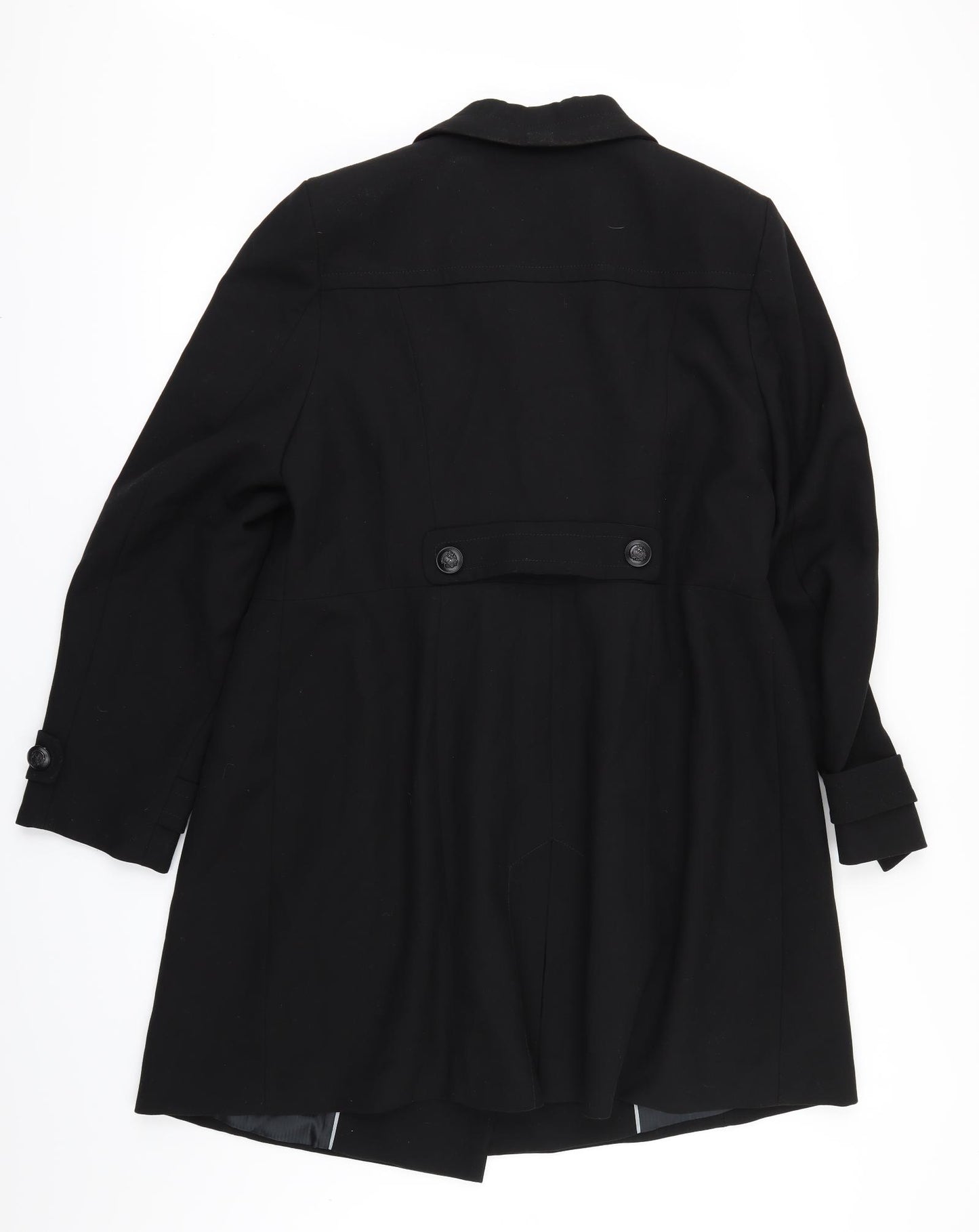 Marks and Spencer Womens Black   Motorcycle Jacket Coat Size 18