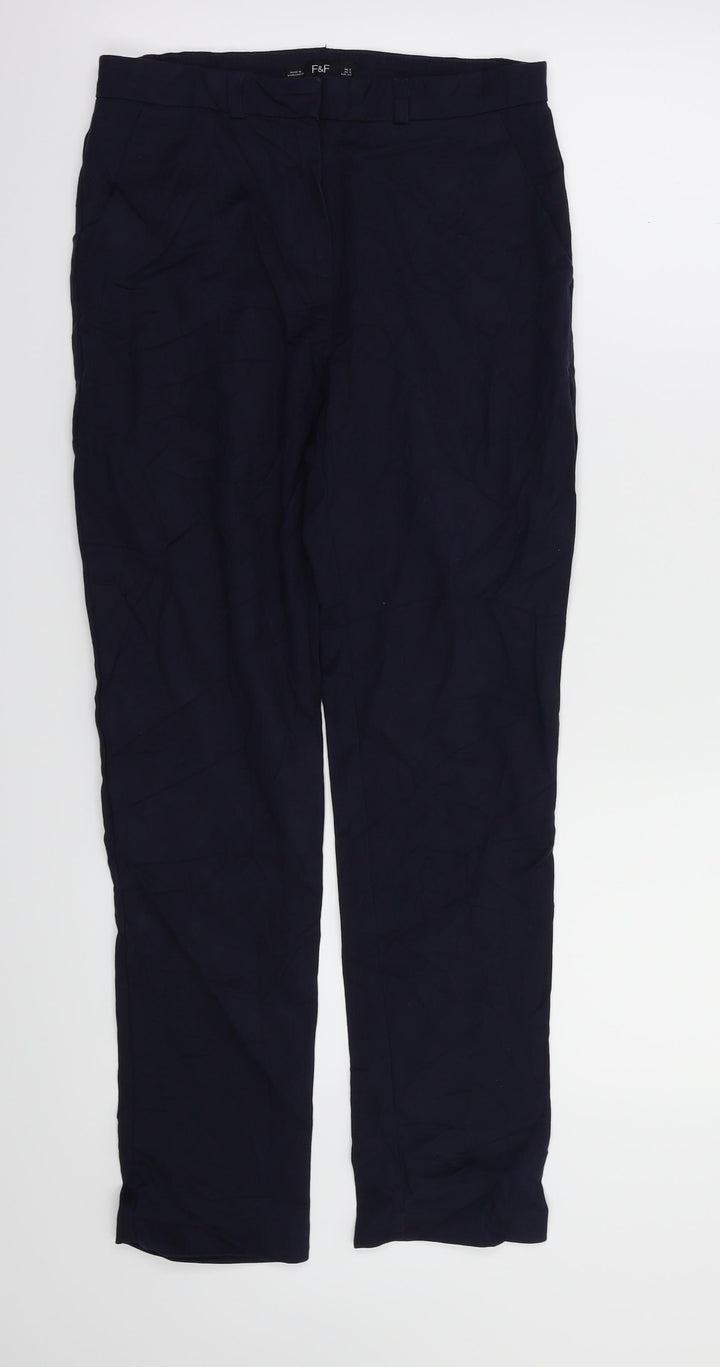 F&F Womens Blue Sweatpants Trousers Size 6 L27 in