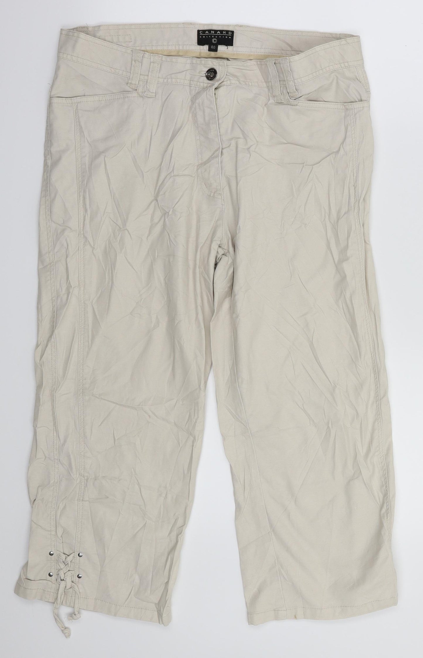 canard Womens Beige   Trousers  Size 12 L22 in