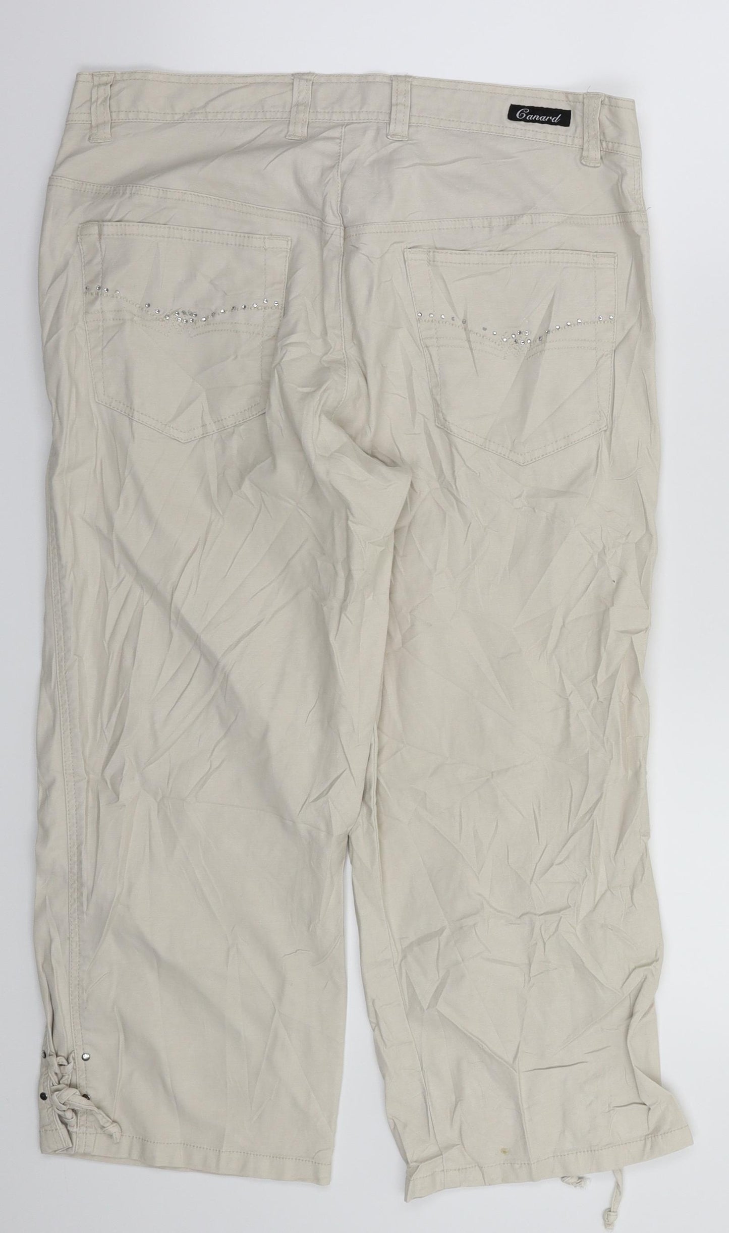 canard Womens Beige   Trousers  Size 12 L22 in