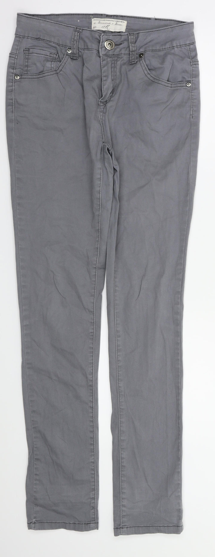 Preworn Womens Grey Skinny Jeans Size 10 L31 in