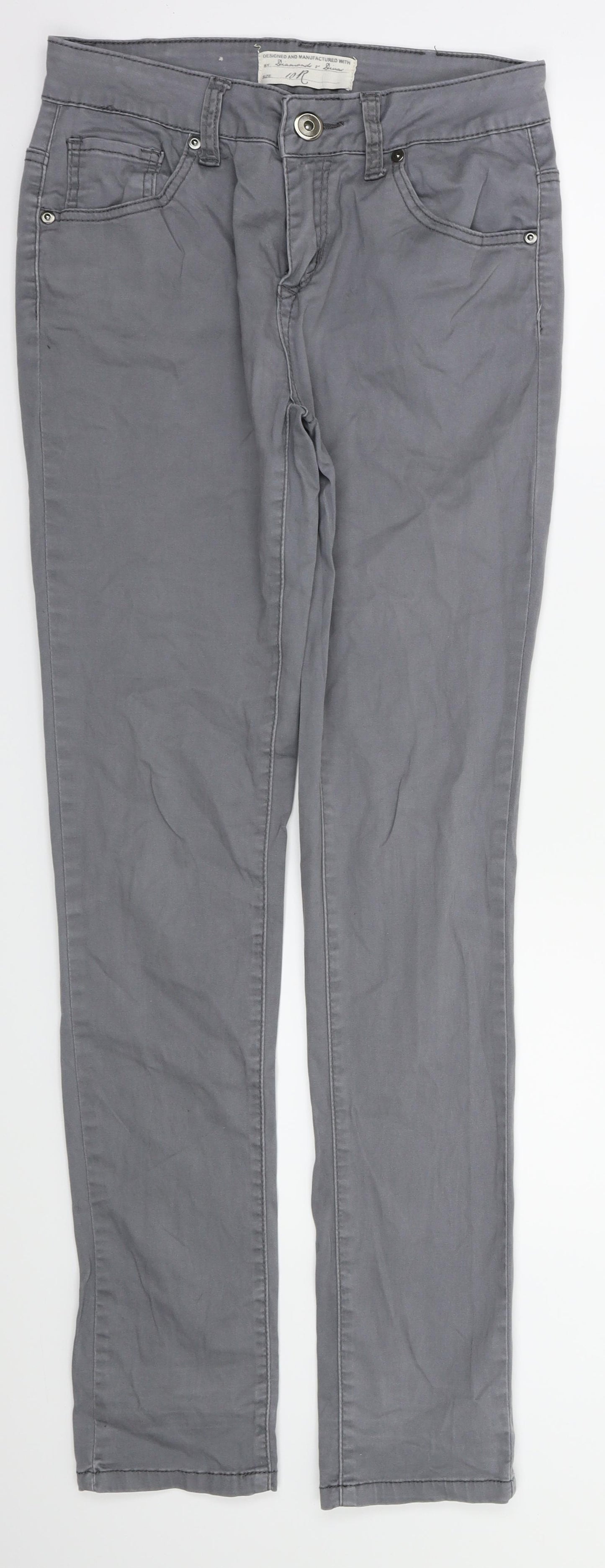 Preworn Womens Grey   Skinny Jeans Size 10 L31 in