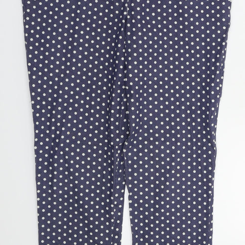 miko Womens Blue Polka Dot  Trousers  Size 32 in L26 in