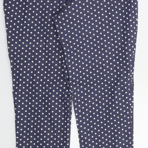 miko Womens Blue Polka Dot  Trousers  Size 32 in L26 in