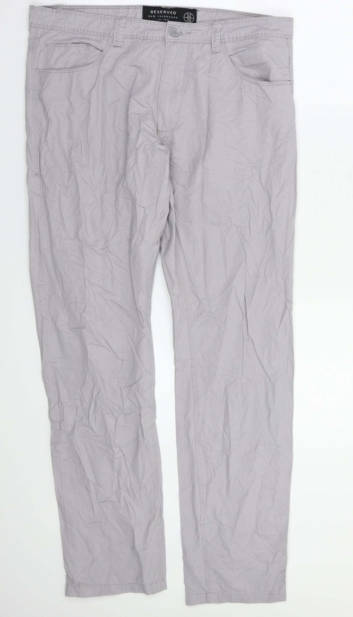 RESERVED Womens Grey   Trousers  Size 32 in L32 in