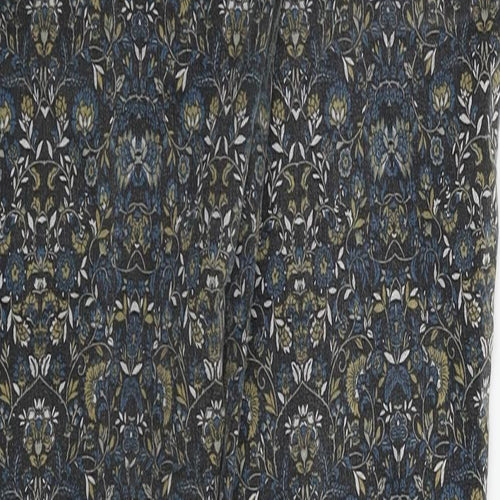 Camaieu Womens Grey Floral  Jegging Trousers Size 10 L30 in