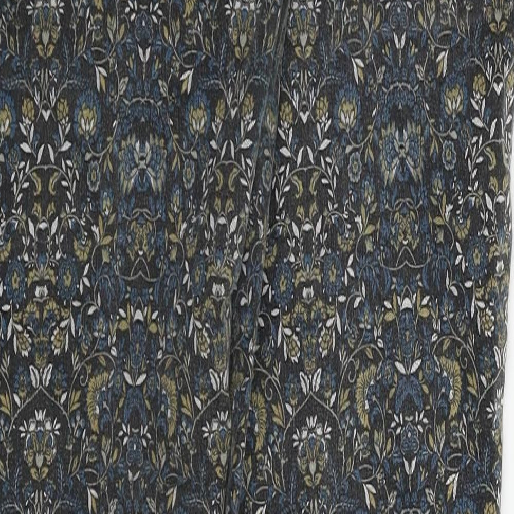 Camaieu Womens Grey Floral  Jegging Trousers Size 10 L30 in