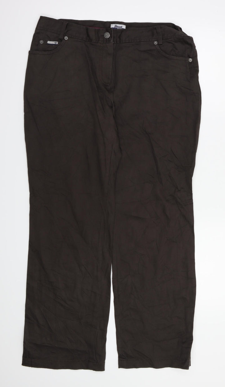 strawuss Womens Brown   Trousers  Size 22 in L30 in