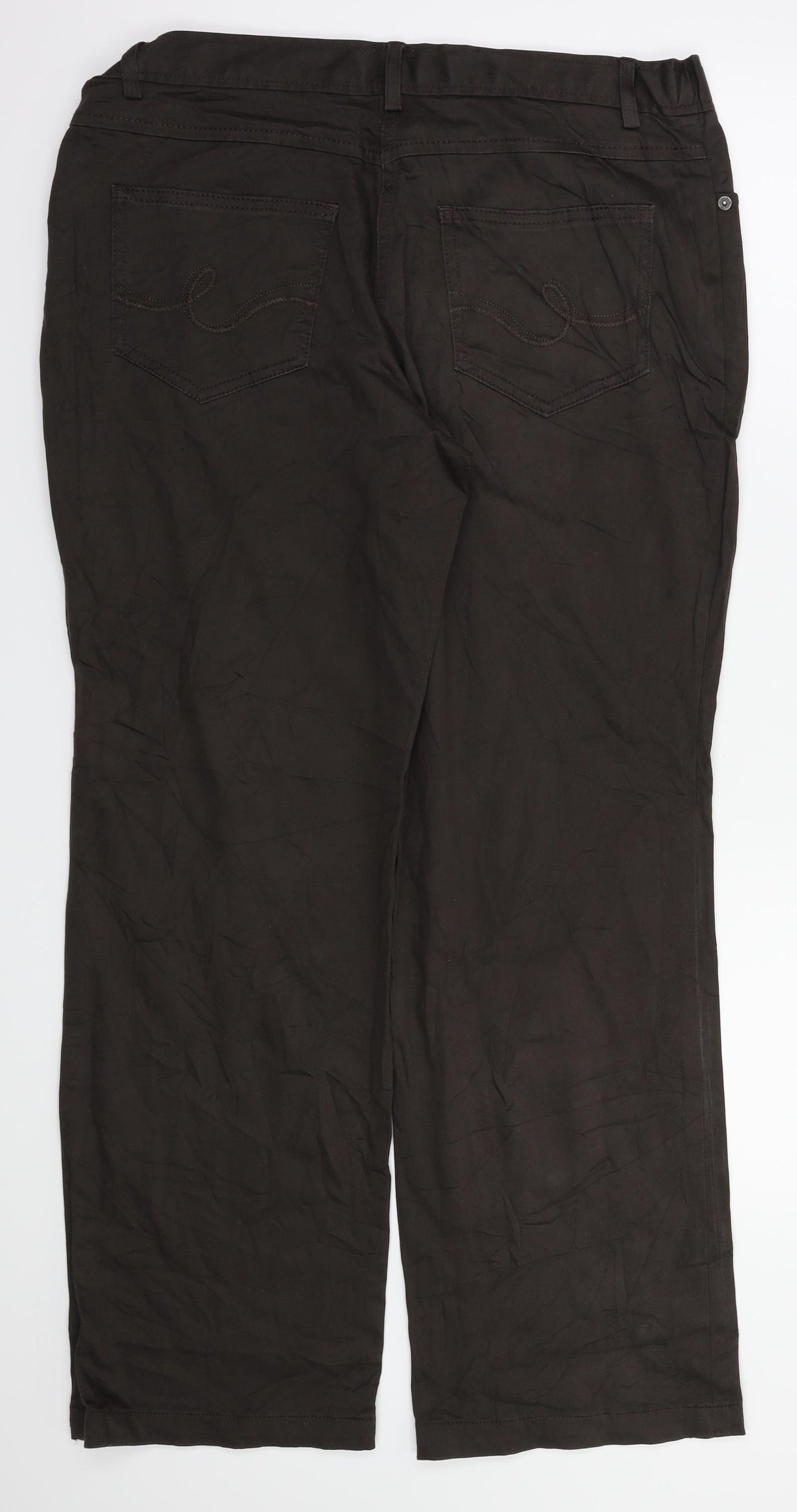strawuss Womens Brown   Trousers  Size 22 in L30 in