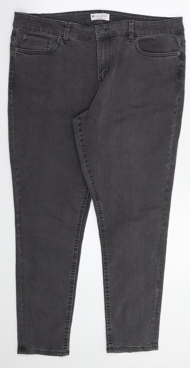 Red Hearing Womens Grey   Skinny Jeans Size 16 L28 in