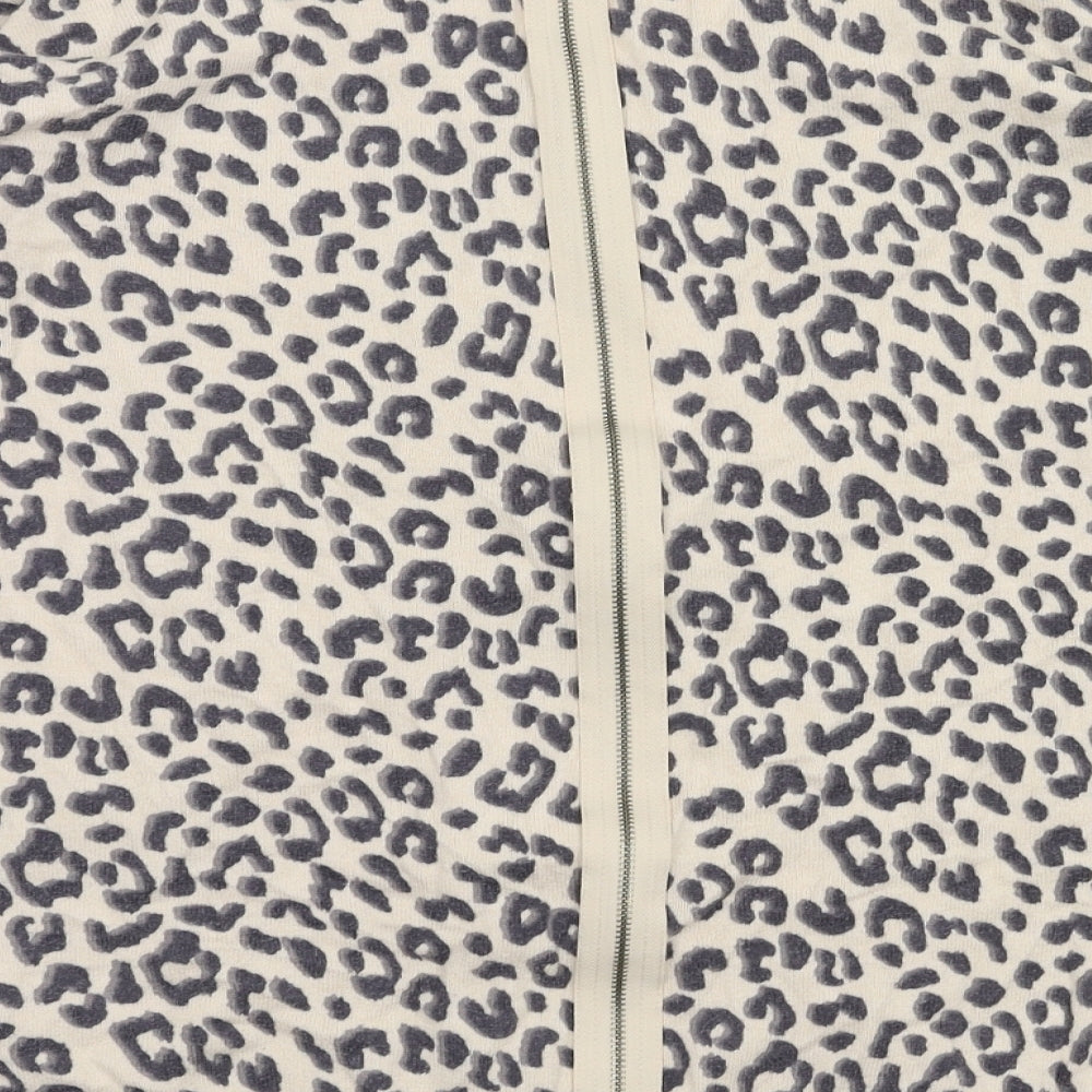 Oasis Womens Brown Animal Print  Pullover Jumper Size S