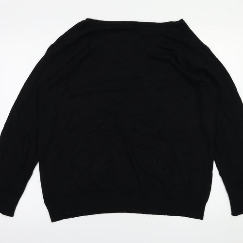 Peacocks Womens Black   Pullover Jumper Size 20