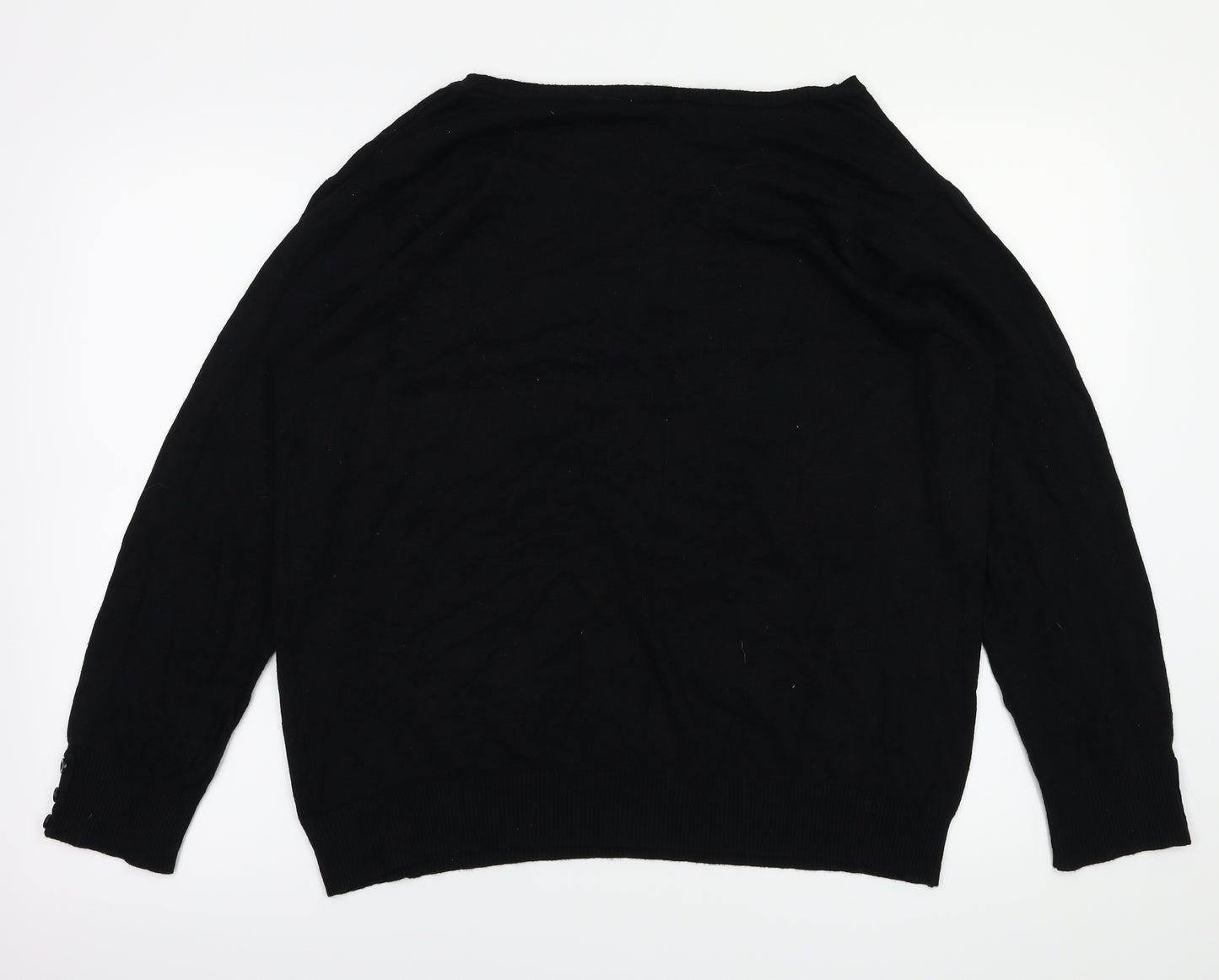 Peacocks Womens Black   Pullover Jumper Size 20