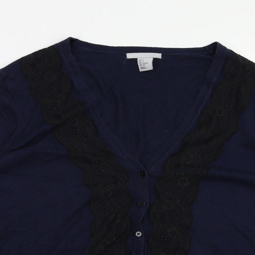 H&M Womens Blue   Cardigan Jumper Size S