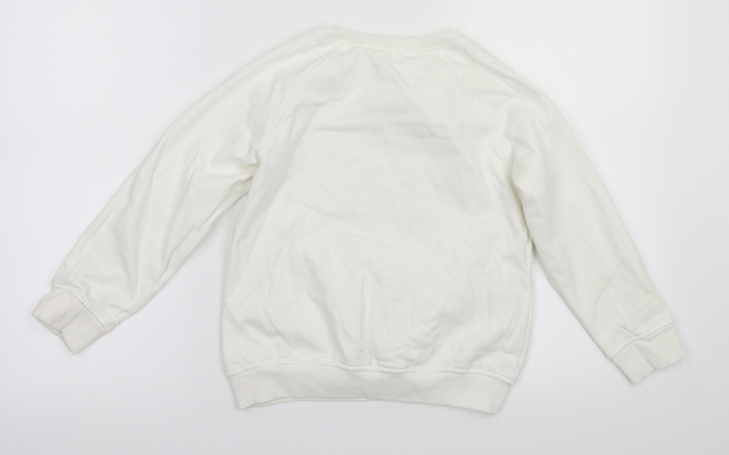 NEXT Girls White Animal Print  Pullover Jumper Size 9 Years